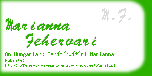 marianna fehervari business card